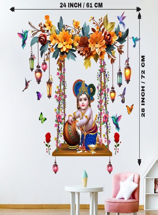 DivineDesigns ملصق حائط من تصميمات ديفاين ديزاينز، بتصميم فراشات وزهور كانها جي - Image 3
